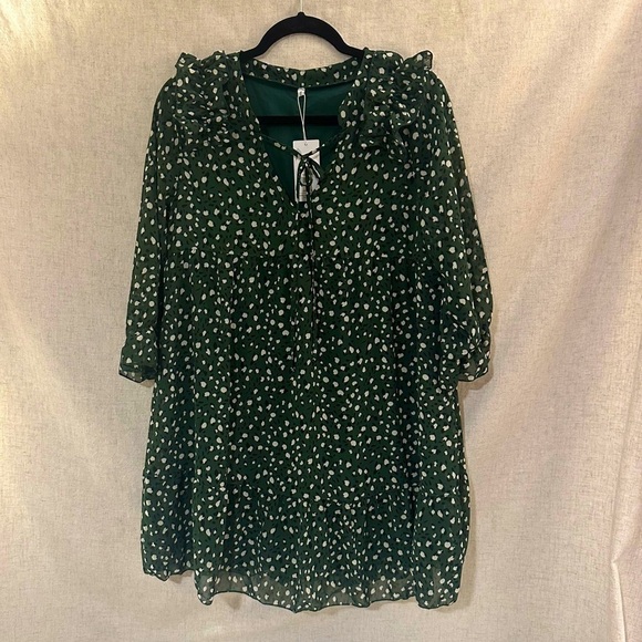 NWT Comely Ruffled Mini Boho Dress Size Small - Picture 1 of 7